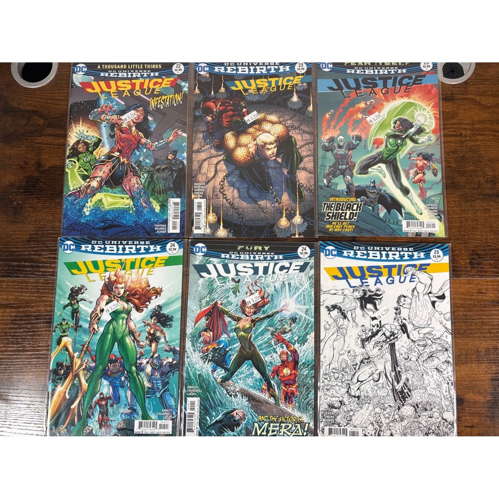 DC Universe Rebirth Justice League Comic Lot Issues 22 23 24 25 Variant Covers
